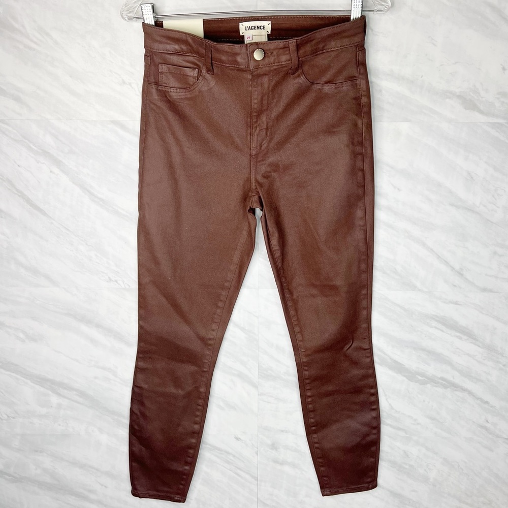 NEW L'agence Margot High Rise Skinny Coffee Jeans 27